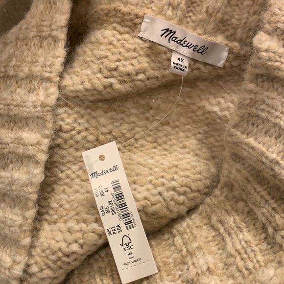 NWT Madewell Long Cardigan Sweater - Picture 3 of 4